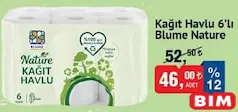 BLUME NATURE KAĞIT HAVLU 6'LI BLUME NATURE KAĞIT HAVLU 6'LI